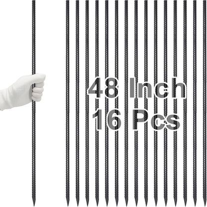Straight Rebar Stakes 24 Inch Ground Concrete Form Stakes Heavy Duty