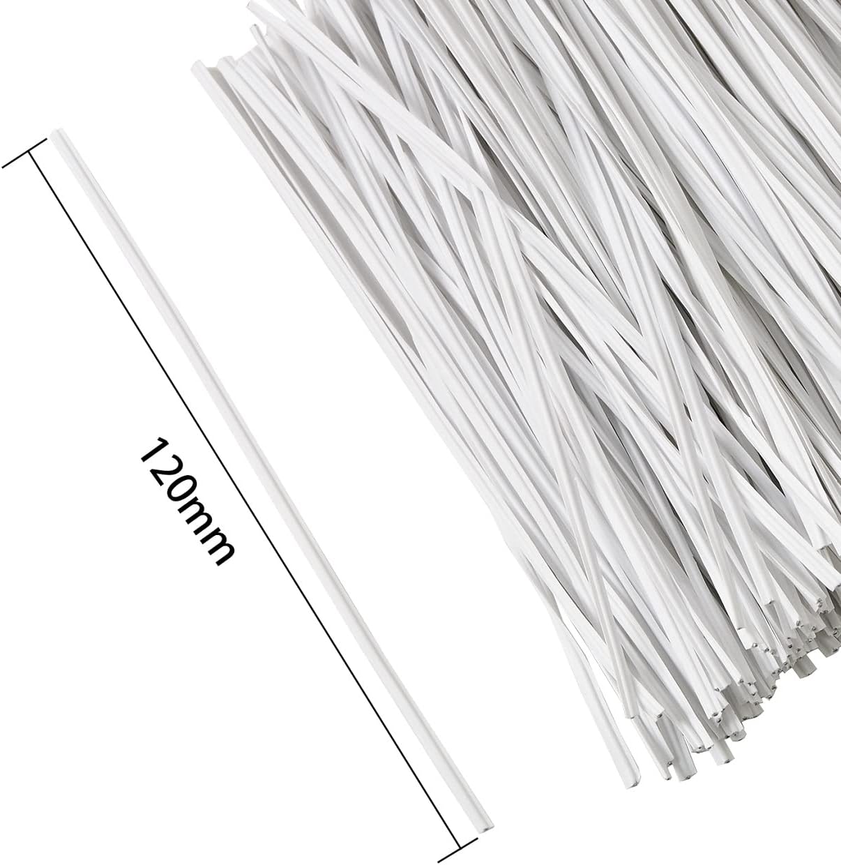 300 pcs 5 inch Plastic Black Twist Ties, Cable Ties, for Bags, Gardening Tools