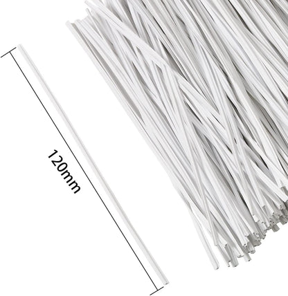 300 pcs 5 inch Plastic Black Twist Ties, Cable Ties, for Bags, Gardening Tools