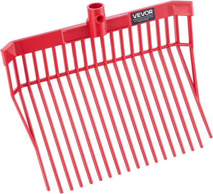 Garden Fork, 4-Tine Gardening Pitchfork with Fiberglass Handle, 45 in Heavy Duty Digging Fork with Y Grip, Forged Steel Spading Fork for Hay Potato Composting Transplanting Aeration