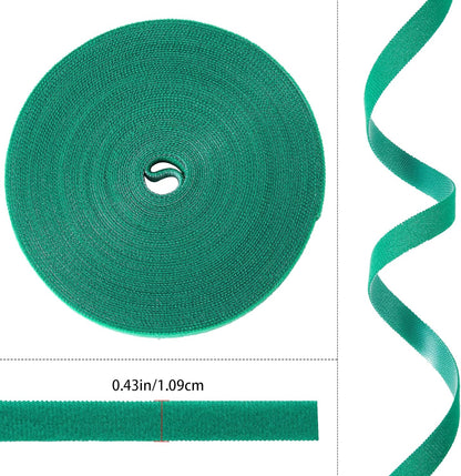 1 roll Garden Tie Green Tape Twist Ties for Plants Tomato Plant Support for Effective Growing for Climbing Plants,Reusable Adjustable Garden Plant Ties Gardening Strap