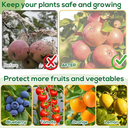 1 Pack 6.9 x 8.5 ft Fruit Tree Netting Covers with Drawstring