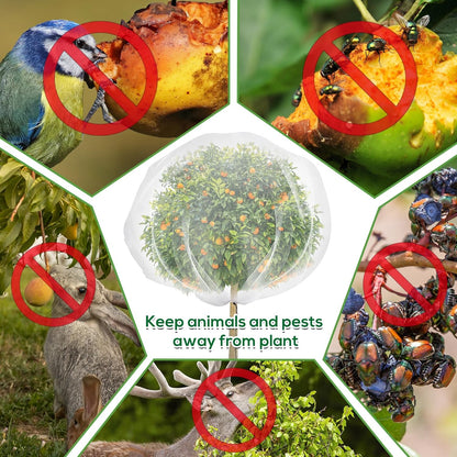 1 Pack 6.9 x 8.5 ft Fruit Tree Netting Covers with Drawstring