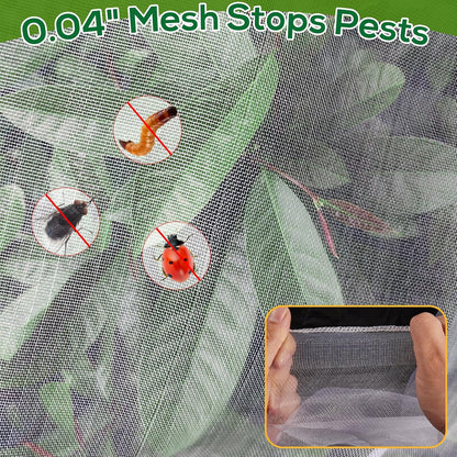 1 Pack 6.9 x 8.5 ft Fruit Tree Netting Covers with Drawstring