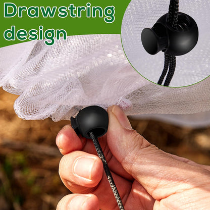 1 Pack 6.9 x 8.5 ft Fruit Tree Netting Covers with Drawstring