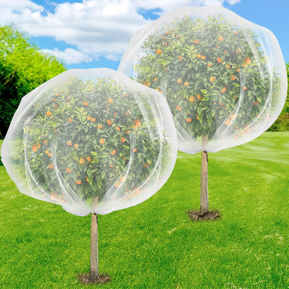 1 Pack 6.9 x 8.5 ft Fruit Tree Netting Covers with Drawstring