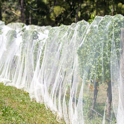 67 Pcs Garden Netting Kit, 10x25 Ft Ultra Mosquito Bird Netting with 6 Hoops & 12 Clips, Fruit Tree Netting for Patio Raised Beds Vegetable Flowers Protection Barrier