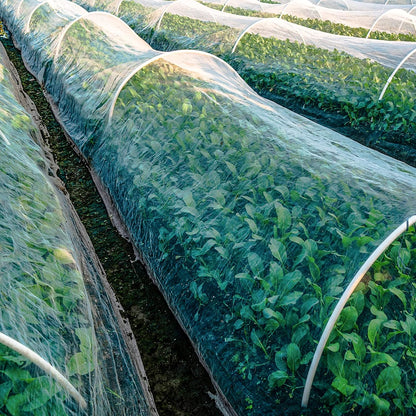 67 Pcs Garden Netting Kit, 10x25 Ft Ultra Mosquito Bird Netting with 6 Hoops & 12 Clips, Fruit Tree Netting for Patio Raised Beds Vegetable Flowers Protection Barrier