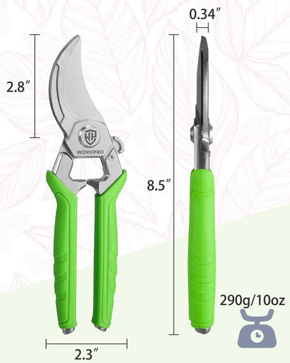 8.5" Bypass Pruning Shears, Professional Forged Garden Shears