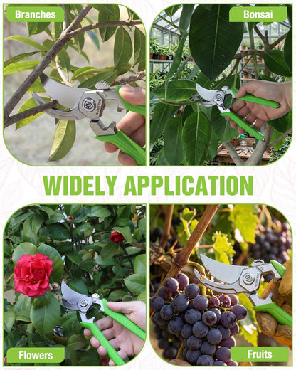 8.5" Bypass Pruning Shears, Professional Forged Garden Shears