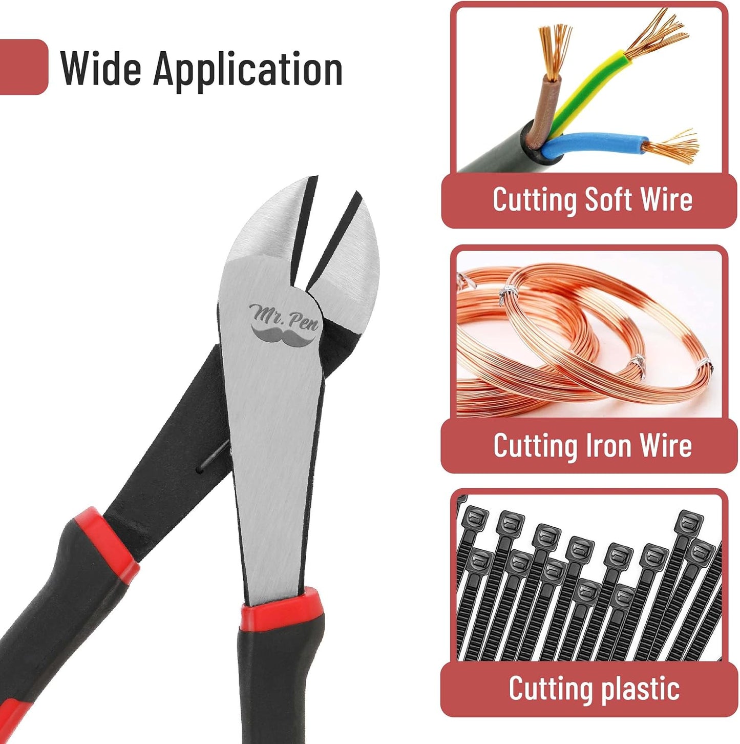 Wire Cutter, 6 Inch, Wire Cutters, Diagonal Wire Cutters