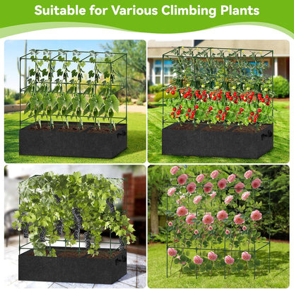 51x17x65Inch Tomato Cage for Garden - with 46 Gallon Grow Bags