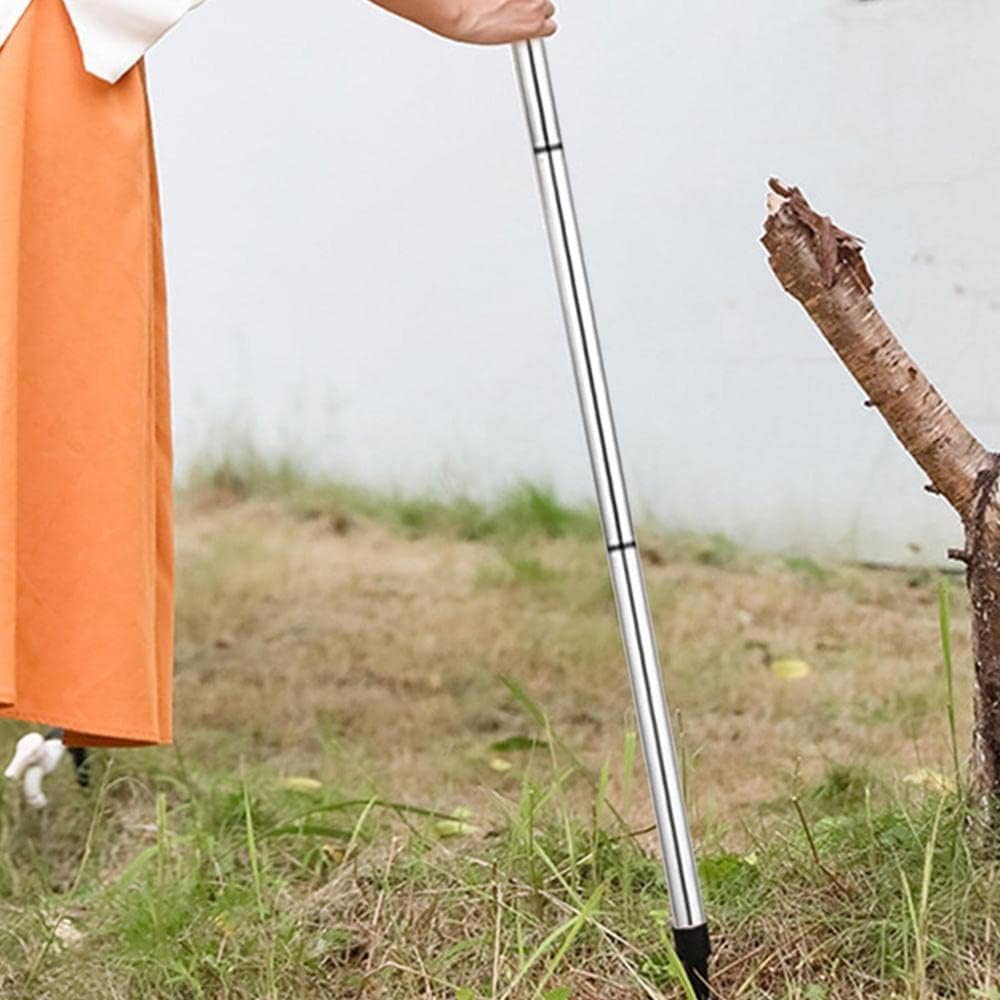 Weed Picker with Handle Stand Up Weed Puller Tool for Garden Adjustable Weeder Weed Removal with Non-Slip Metal Front Claws, Easy to Carry, No Squatting Needed