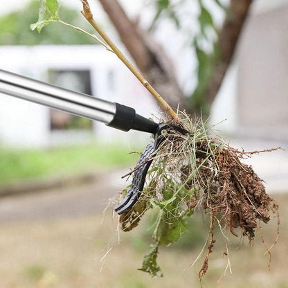Weed Picker with Handle Stand Up Weed Puller Tool for Garden Adjustable Weeder Weed Removal with Non-Slip Metal Front Claws, Easy to Carry, No Squatting Needed