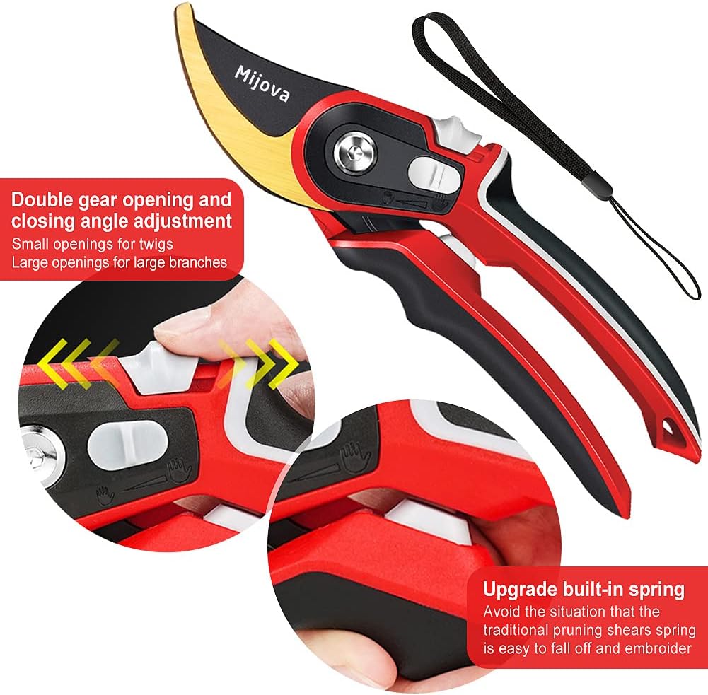 Garden Shears, Heavy Duty Garden Pruning Shears, Sharp Gardening Scissors