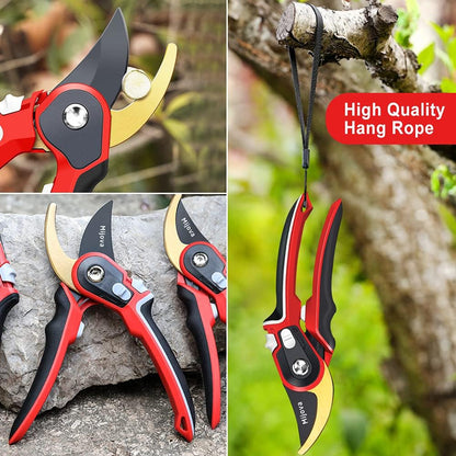 Garden Shears, Heavy Duty Garden Pruning Shears, Sharp Gardening Scissors