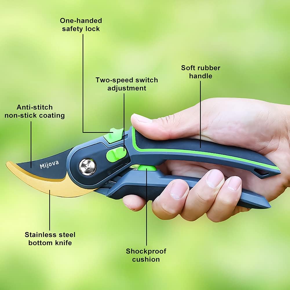 Garden Shears, Heavy Duty Garden Pruning Shears, Sharp Gardening Scissors