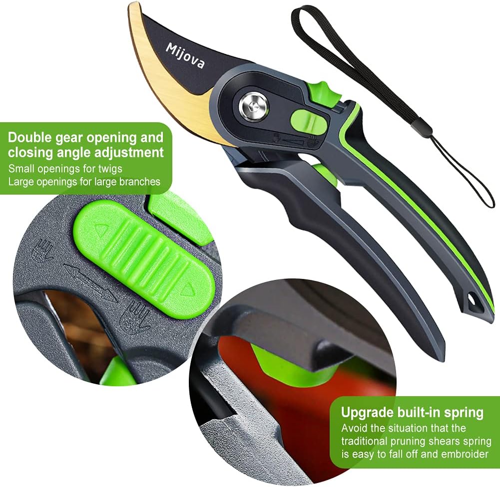 Garden Shears, Heavy Duty Garden Pruning Shears, Sharp Gardening Scissors