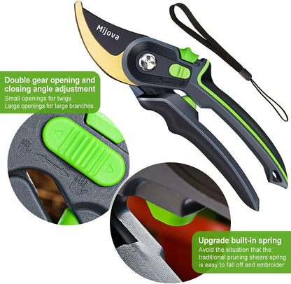 Garden Shears, Heavy Duty Garden Pruning Shears, Sharp Gardening Scissors