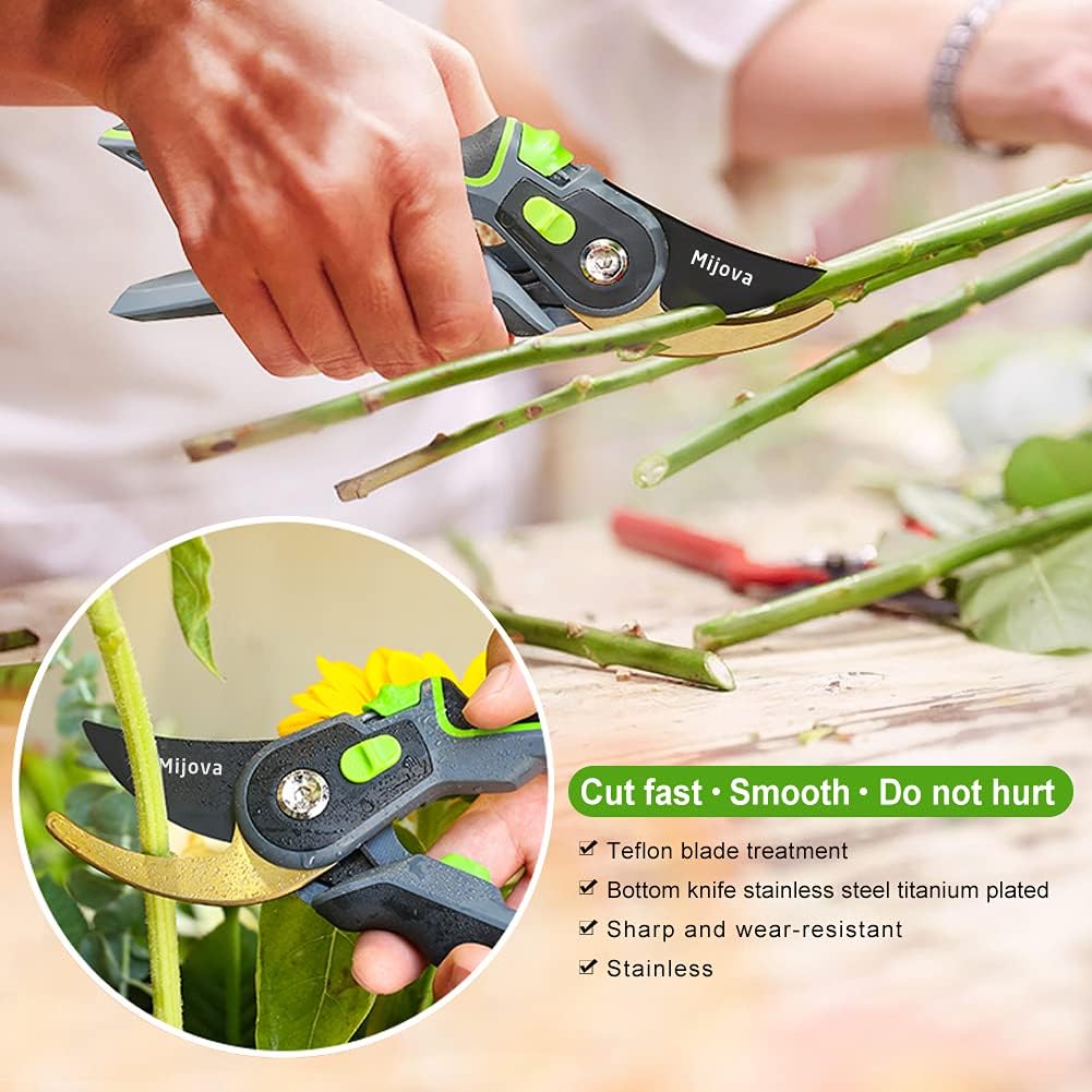 Garden Shears, Heavy Duty Garden Pruning Shears, Sharp Gardening Scissors