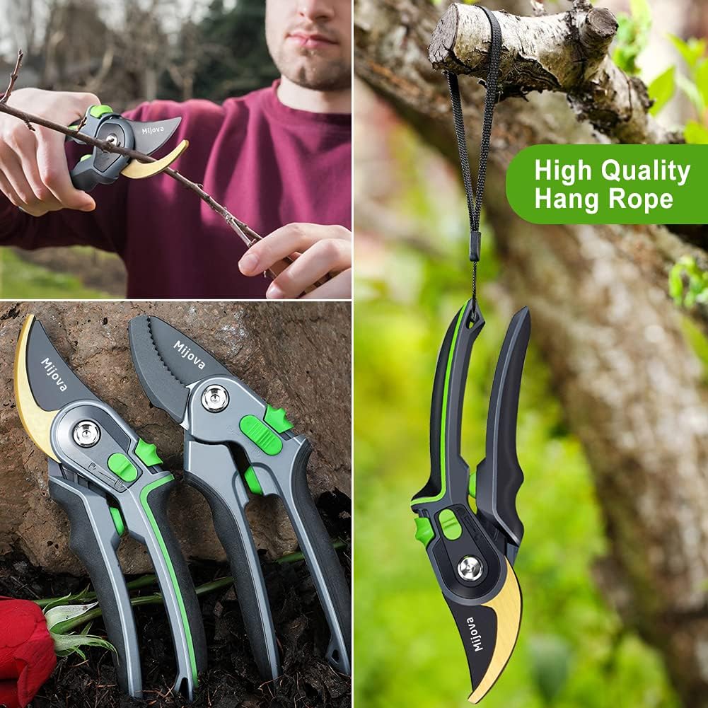 Garden Shears, Heavy Duty Garden Pruning Shears, Sharp Gardening Scissors