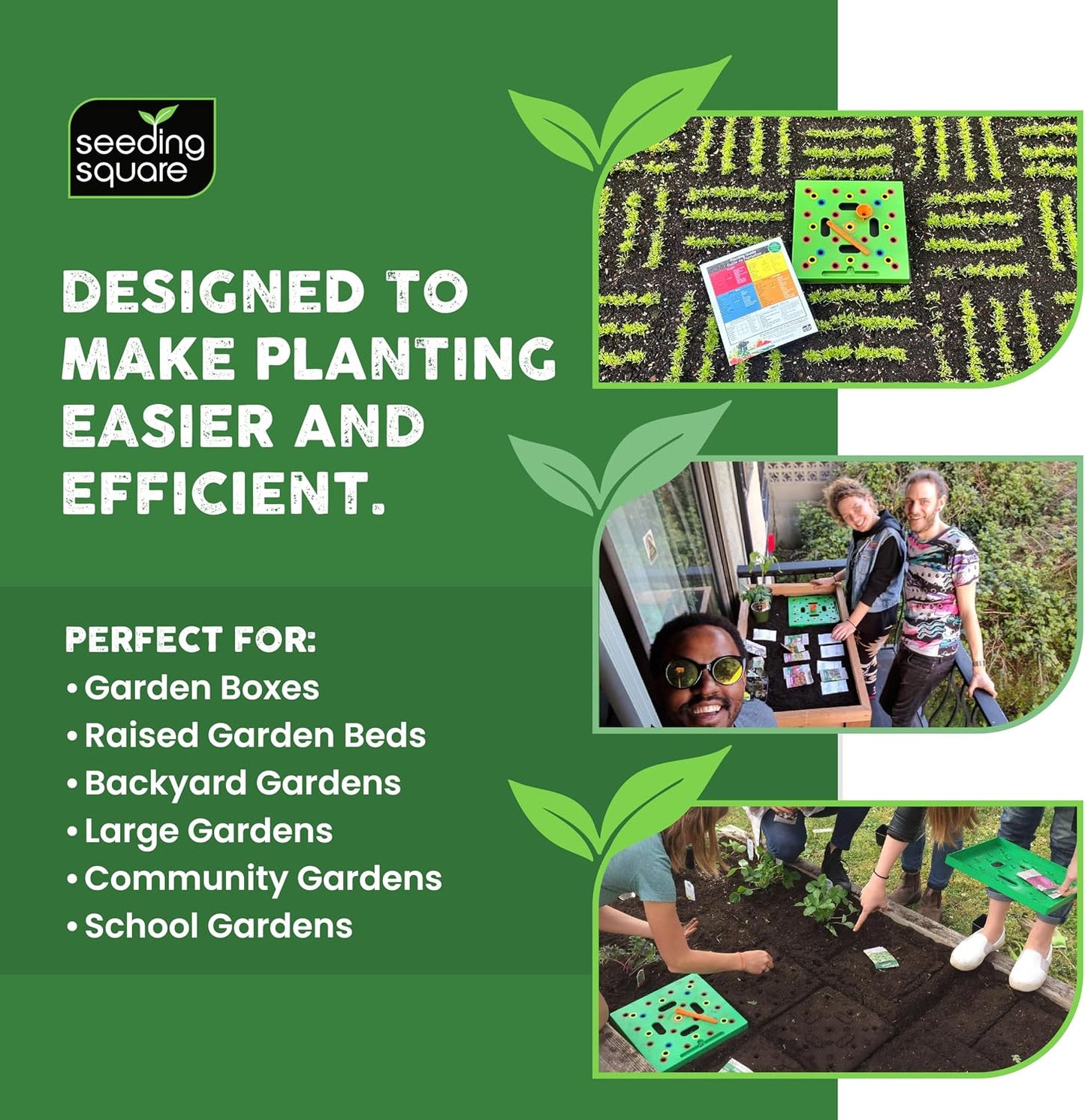 Seeding Square Planting Tool, Seed Planter for Square Foot Gardening Kit
