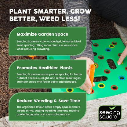 Seeding Square Planting Tool, Seed Planter for Square Foot Gardening Kit