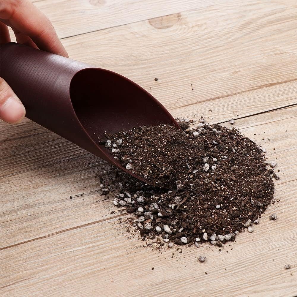 2Pcs Black Bonsai Soil Shovels, Stew Scoop, Shovel, Plastic Garden Soil, Shovel, Colourful Garden Tools for Flower Planting, Bonsai, Stew Tools