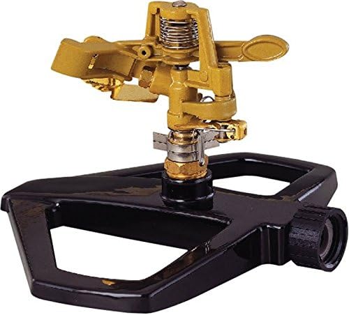 Pulsating Impact Sprinkler with Metal Base - Up to 60’ Diameter Long Distance Spray for Large Yard/Garden/Large Areas - Adjustable Impact Sprinkler Head