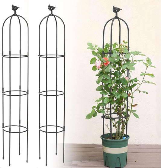 2PCS 6FT Obelisk Trellis for Climbing Plants, Garden Tower Trellis