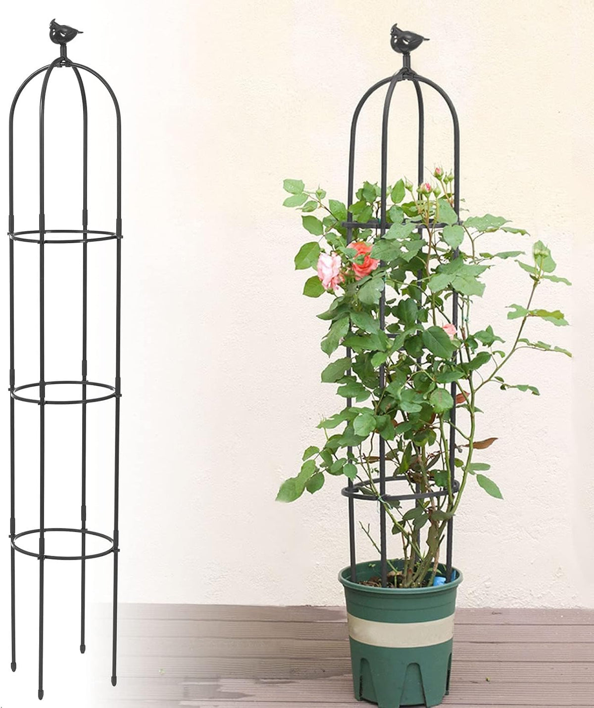 2PCS 6FT Obelisk Trellis for Climbing Plants, Garden Tower Trellis
