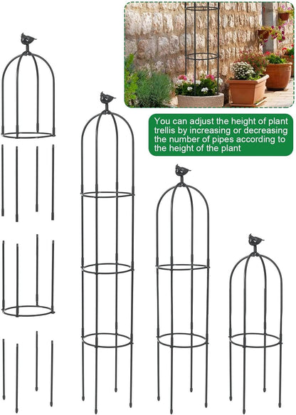 2PCS 6FT Obelisk Trellis for Climbing Plants, Garden Tower Trellis