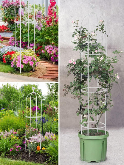 2PCS 6FT Obelisk Trellis for Climbing Plants, Garden Tower Trellis