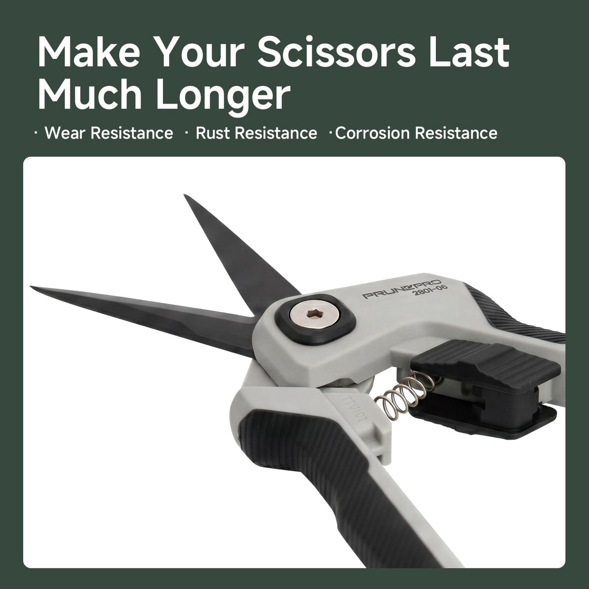 Garden Scissors Pruning Shears Sharp Stainless Steel Non-Stick Teflon Coating Blade for Precise Cuts Garden Snip Bonsai Clippers for Plants Rose Flower 3 Pack