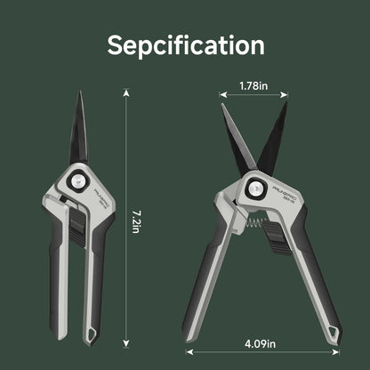 Garden Scissors Pruning Shears Sharp Stainless Steel Non-Stick Teflon Coating Blade for Precise Cuts Garden Snip Bonsai Clippers for Plants Rose Flower 3 Pack