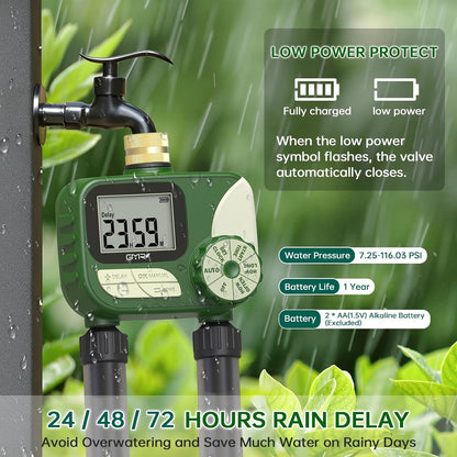 Hose Timers for Watering, Sprinkler Timer Outdoor with Brass Inlet