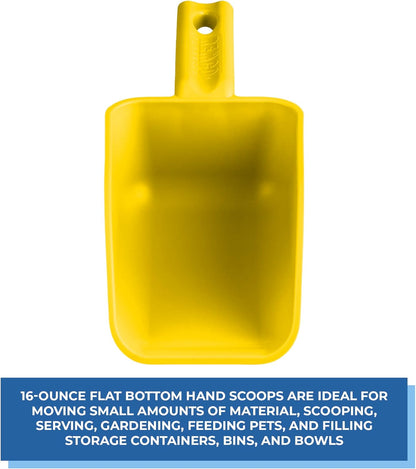 Vikan 63006 Color-Coded Plastic Hand Scoop - BPA-Free Food-Safe Kitchen Utensils, Restaurant and Food Service Supplies, 16 oz, Yellow
