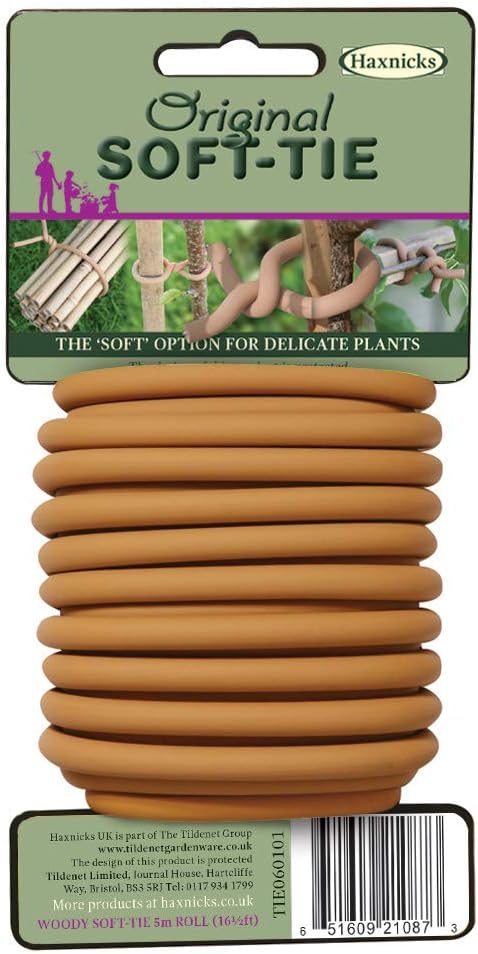 Garden Twist Tie - Soft UV Stabilised, Rust Proof, Soft-Tree Tie - 26.3' - Rubber Compound/Galvanized Steel