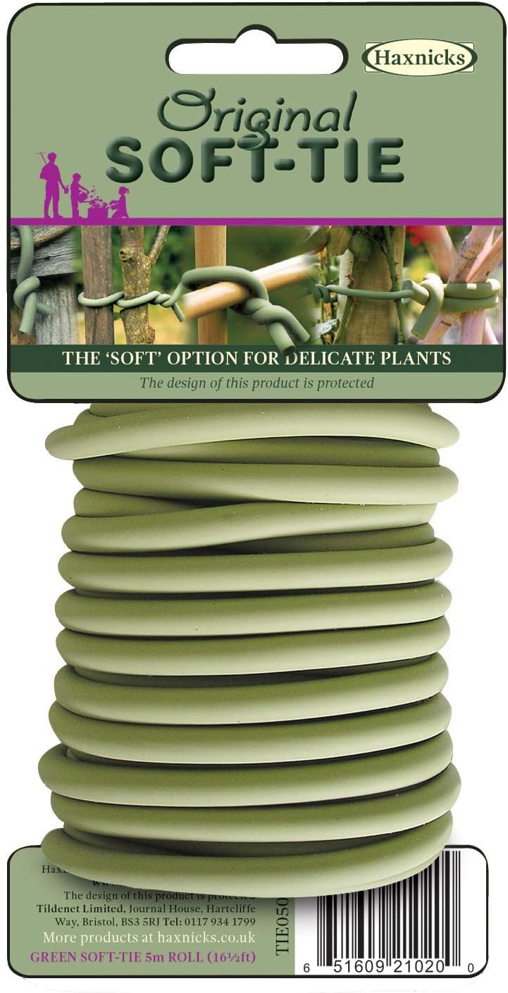 Garden Twist Tie - Soft UV Stabilised, Rust Proof, Soft-Tree Tie - 26.3' - Rubber Compound/Galvanized Steel