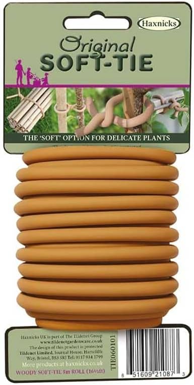 Garden Twist Tie - Soft UV Stabilised, Rust Proof, Soft-Tree Tie - 26.3' - Rubber Compound/Galvanized Steel