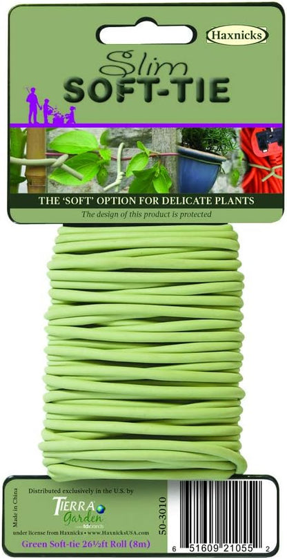 Garden Twist Tie - Soft UV Stabilised, Rust Proof, Soft-Tree Tie - 26.3' - Rubber Compound/Galvanized Steel