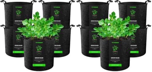 5-Pack 15 Gallon Plant Grow Bags Fabric Pots with Handles