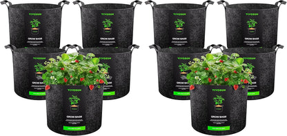 5-Pack 15 Gallon Plant Grow Bags Fabric Pots with Handles