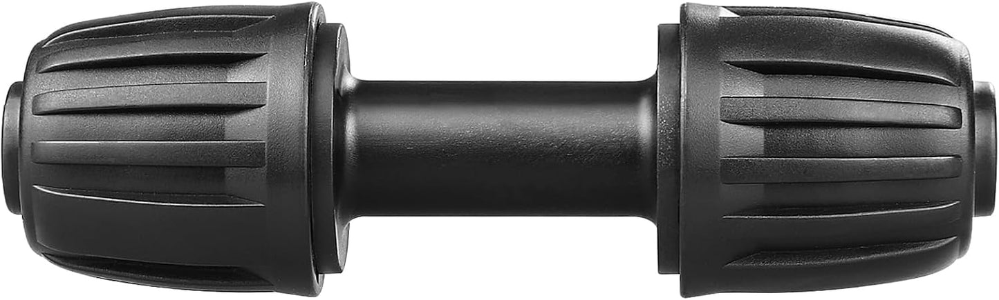 Drip Irrigation Fittings Kit for 1/2 Inch Drip Tubing, 20 Pieces 1/2" Drip Line Anti-Drop Barbed Locked Nut Connectors - 4 Couplings 3 Tees 3 Plugs 2 Valves 2 Elbows 6 Reducing Tees