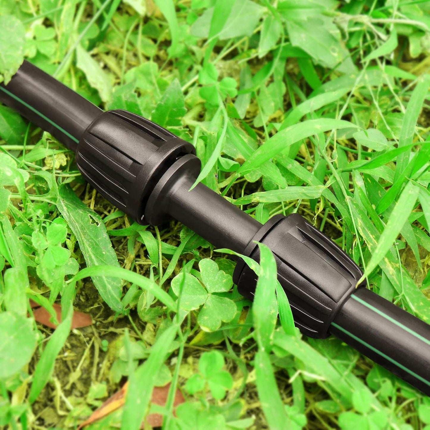 Drip Irrigation Fittings Kit for 1/2 Inch Drip Tubing, 20 Pieces 1/2" Drip Line Anti-Drop Barbed Locked Nut Connectors - 4 Couplings 3 Tees 3 Plugs 2 Valves 2 Elbows 6 Reducing Tees