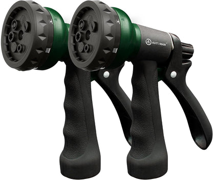 Garden Hose Nozzle, 2 Pack Water Sprayer Nozzle with 7 Adjustable Watering Patterns,Slip Resistant Nozzle for Plants,Lawn,Washing Cars,Window Cleaning,Showering Pets & Outdoor Fun