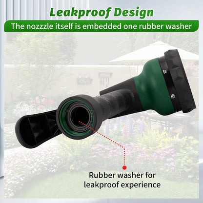 Garden Hose Nozzle, 2 Pack Water Sprayer Nozzle with 7 Adjustable Watering Patterns,Slip Resistant Nozzle for Plants,Lawn,Washing Cars,Window Cleaning,Showering Pets & Outdoor Fun