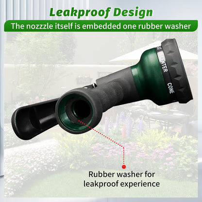 Garden Hose Nozzle, 2 Pack Water Sprayer Nozzle with 7 Adjustable Watering Patterns,Slip Resistant Nozzle for Plants,Lawn,Washing Cars,Window Cleaning,Showering Pets & Outdoor Fun