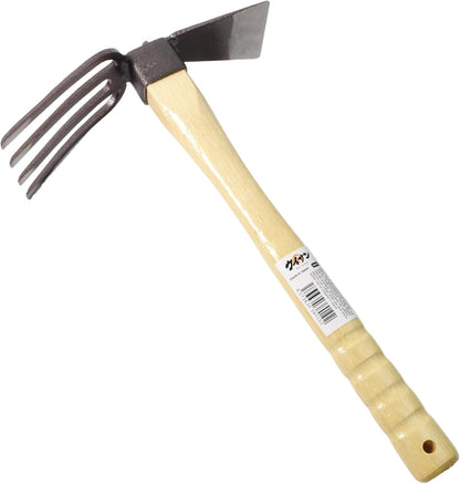 Japanese Dual Sided Garden Cultivator – Handcrafted Garden Hoe & Tiller, Sturdy & Handy