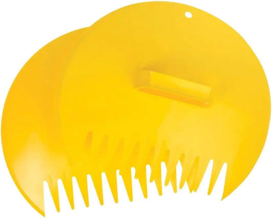 Classic Leaf Scoops - Yellow Collector Leaf Grabbers with Handles for Easy Yard Cleanup - Claw Rake Tips for Gathering and Scooping Leaves and Grass